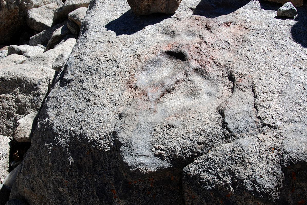 58 Milarepa Footprint Just Before Eastern Valley On Descent From Dolma ...